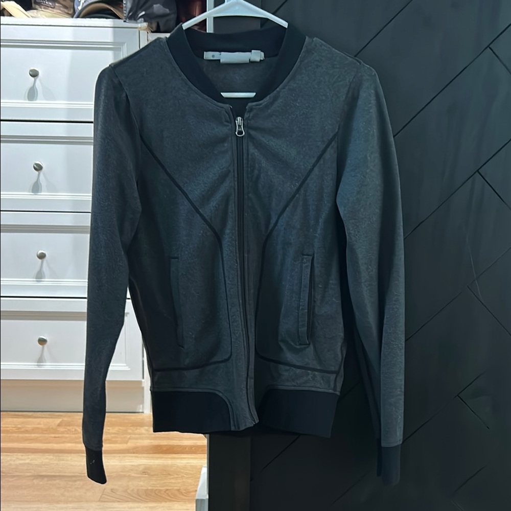 Athleta Gray Bomber Jacket Sleek Modern Design